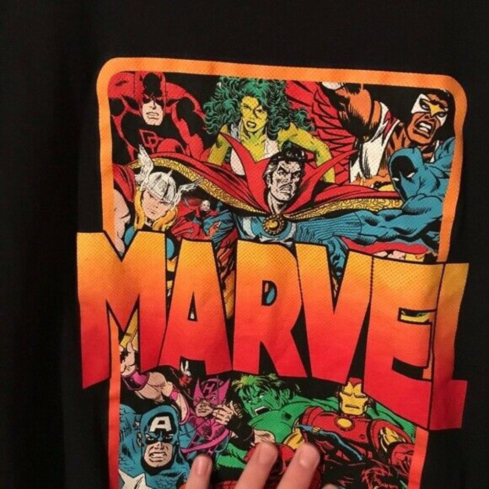 Marvel Black Graphic Superheroes T-Shirt Mens XXL - Picture 4 of 12